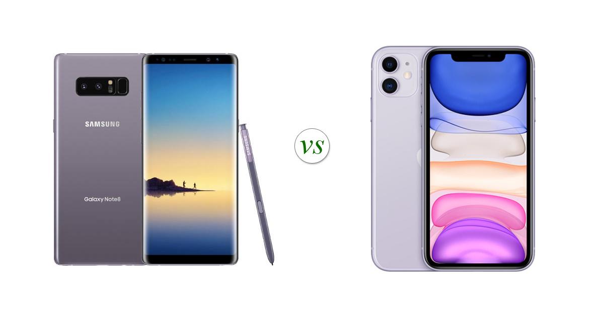 samsung galaxy note 8 vs iphone 11