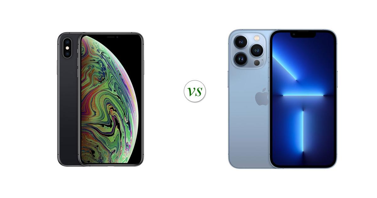 compare iphone xs max and 13