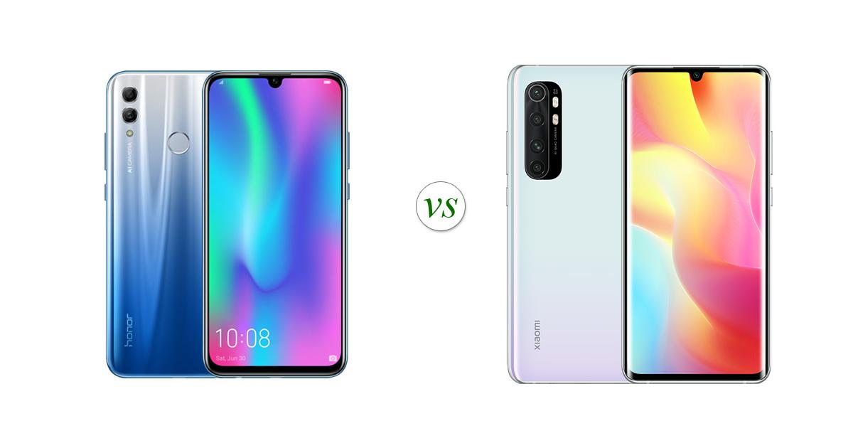 xiaomi mi note 10 lite vs honor 20