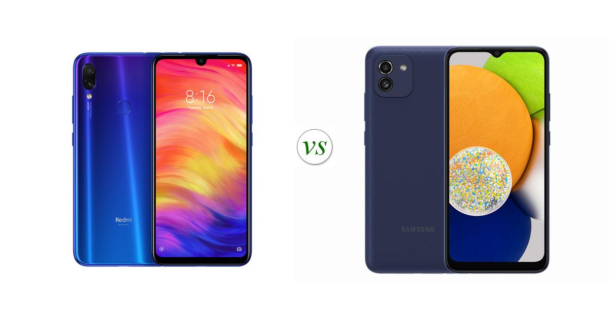 redmi note 7 vs samsung a03s