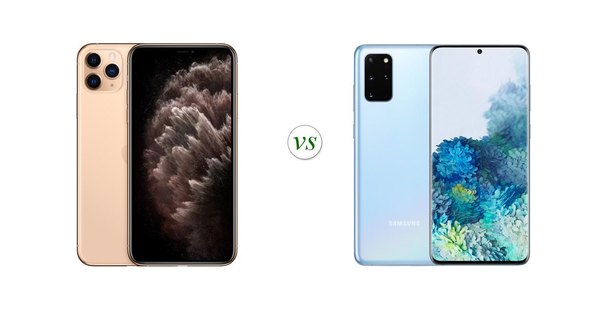 iphone 11 pro max v samsung s20 plus