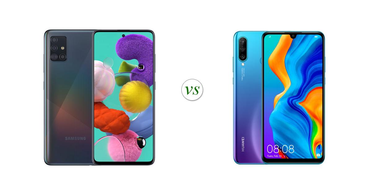 samsung galaxy a51 vs huawei p30 lite new edition