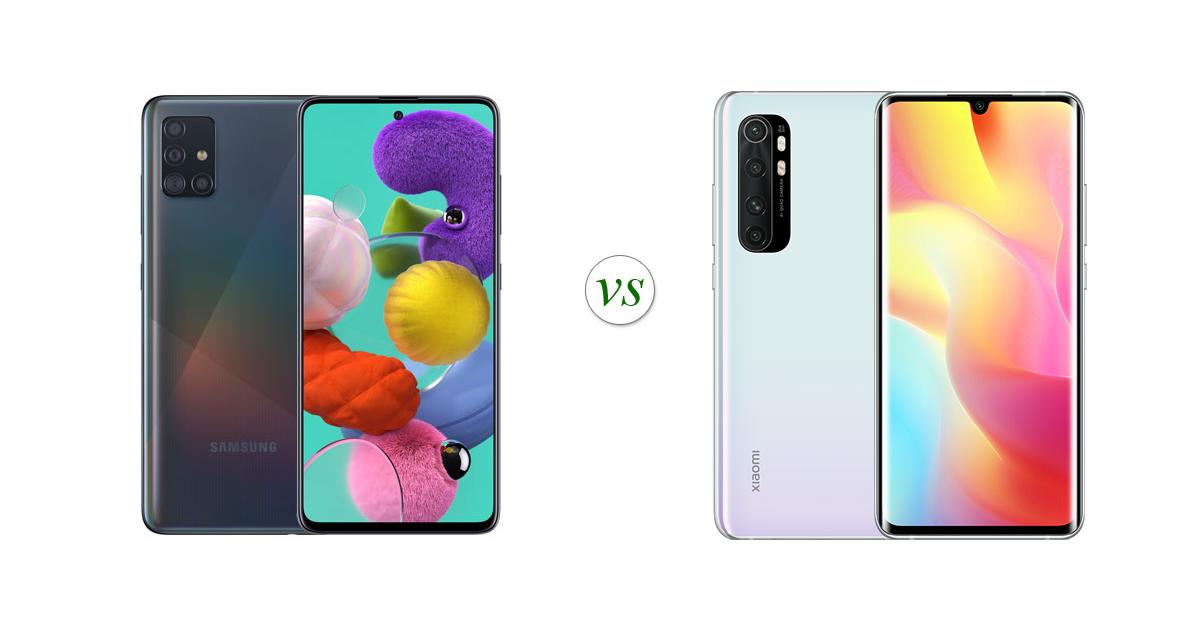 samsung galaxy a51 vs xiaomi mi note 10 lite