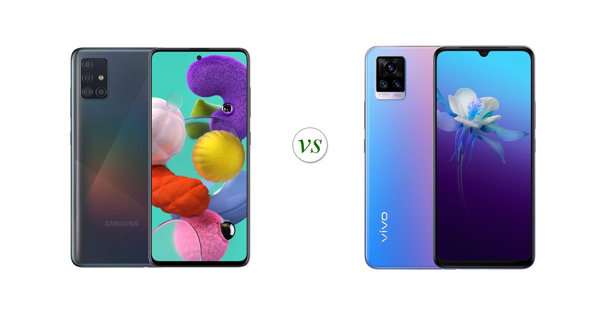 vivo v20 vs samsung a51