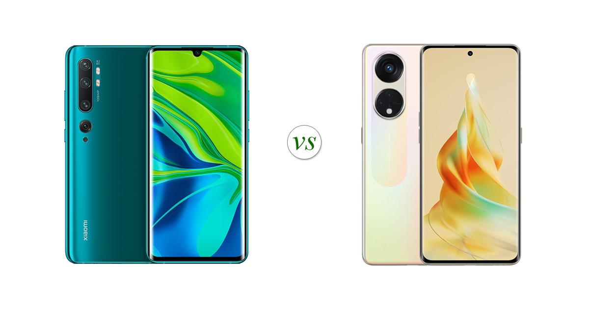 Xiaomi Mi Note 10 vs OPPO Reno8 T 5G: Side by Side Specs Comparison