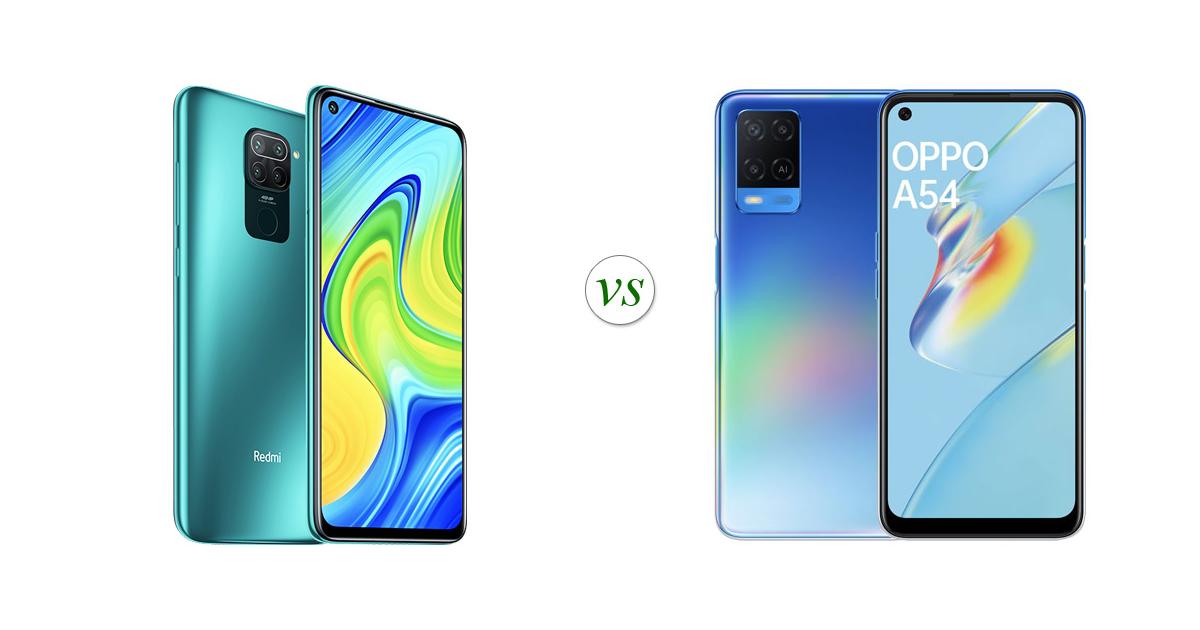 redmi note 9 vs oppo a54