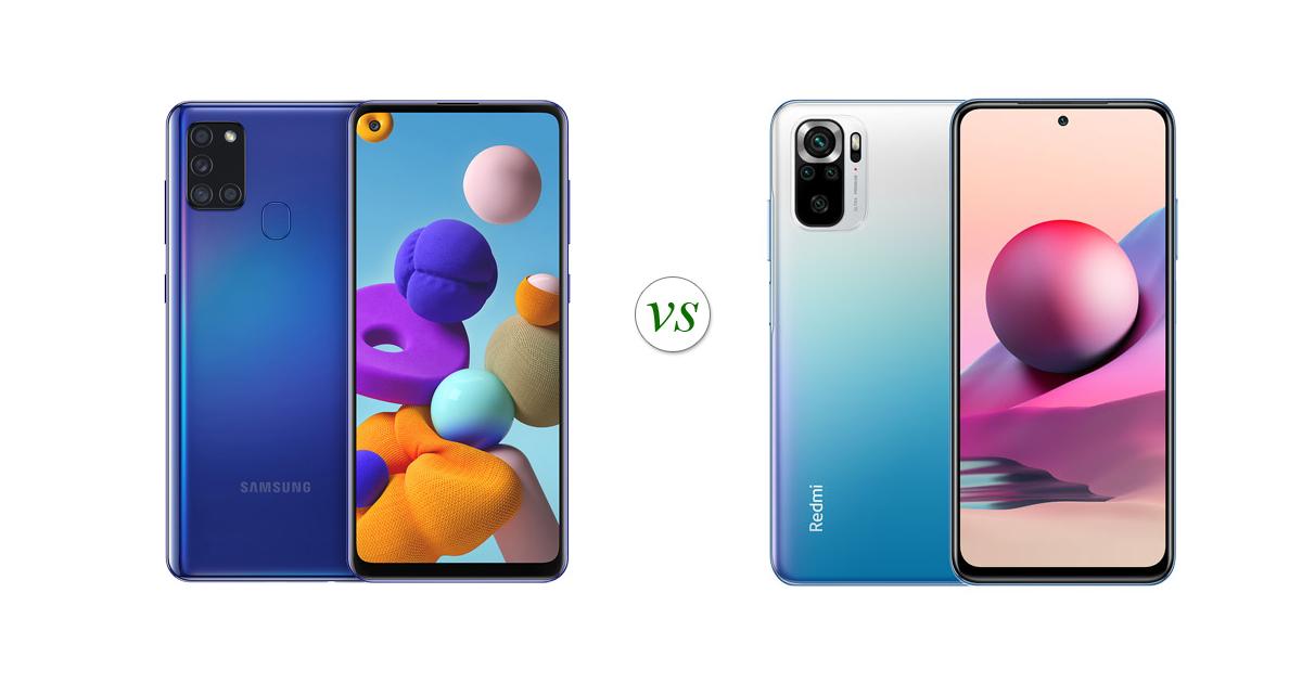 samsung a21s vs redmi note 8t