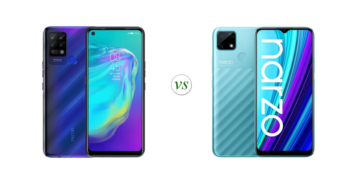 tecno pova 3 vs realme narzo 30