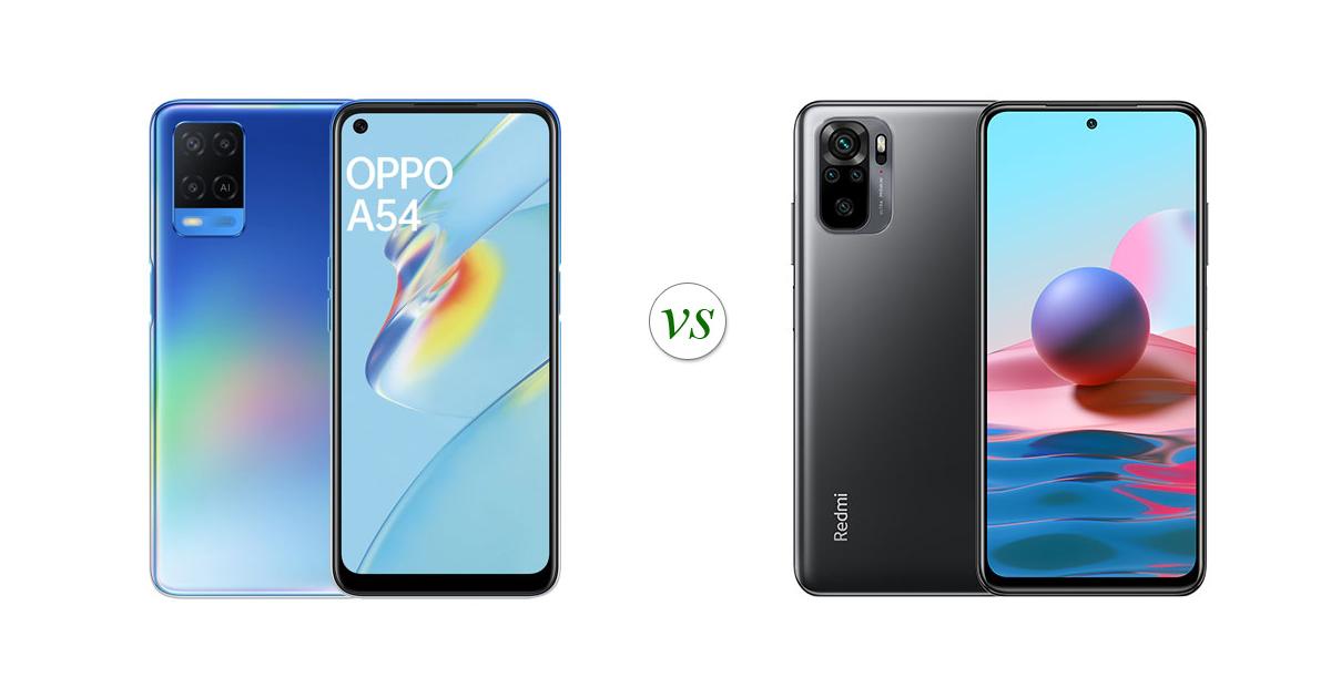 oppo a54 vs redmi note 9