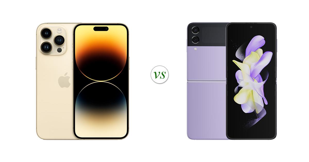 galaxy z flip vs iphone 14 pro max