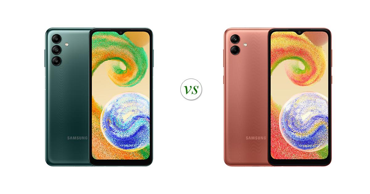 Samsung Galaxy A04s vs Samsung Galaxy A04: Side by Side Specs Comparison