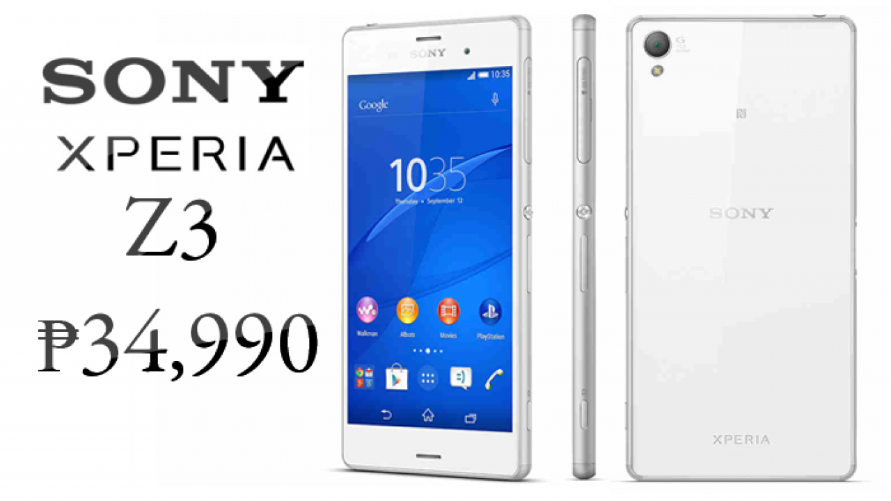 Haarzelf Krijger ontspannen Sony Xperia Z3 Officially Priced at ₱34,990 in the Philippines – Full Specs  and Features | Pinoy Techno Guide