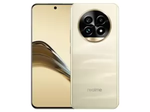 The realme 13 Pro+ 5G smartphone in Monet Gold color.